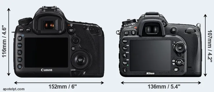 Comparison 5DS or D7100 rear