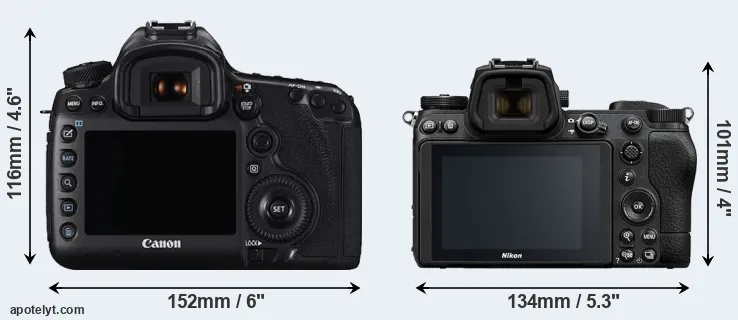 Comparison 5DS or Z6 II rear
