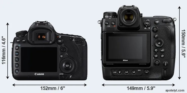 Comparison 5DS or Z9 rear
