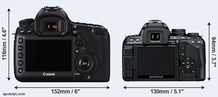 Comparison 5DS or E-600 rear