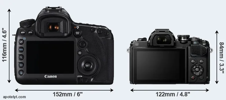 Comparison 5DS or E-M10 III rear
