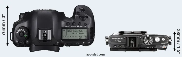 Compare 5DS versus E-PL5 top