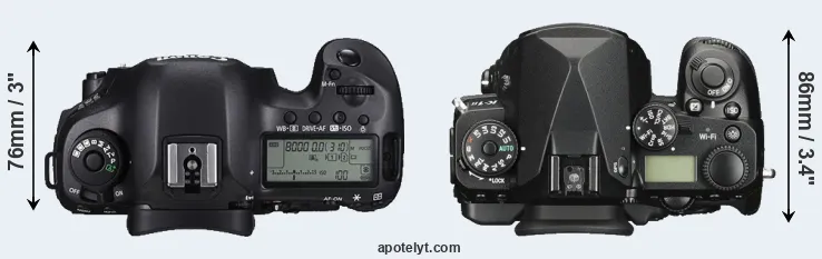 Compare 5DS versus K-1 II top