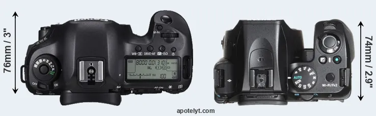 Compare 5DS versus K-70 top