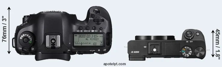Compare 5DS versus A6000 top