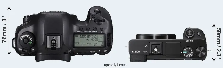 Compare 5DS versus A6100 top