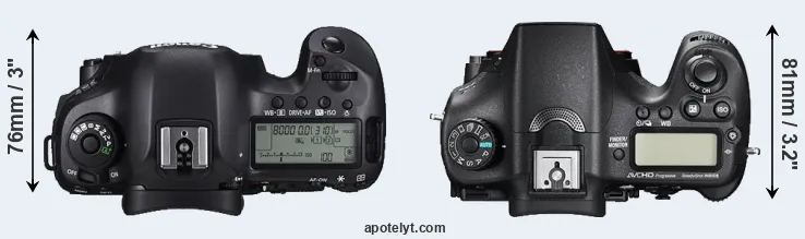 Compare 5DS versus A77 II top