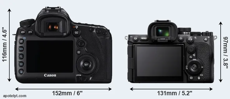 Comparison 5DS or A7R V rear