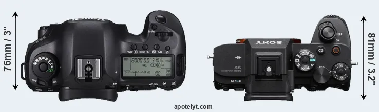 Compare 5DS versus A7S III top