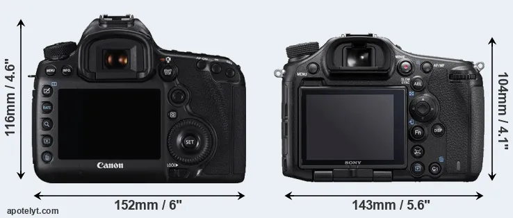 Comparison 5DS or A99 II rear