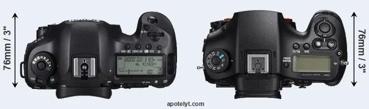 Compare 5DS versus A99 II top