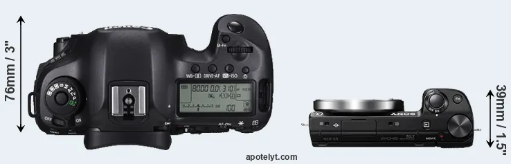 Compare 5DS versus NEX-5R top