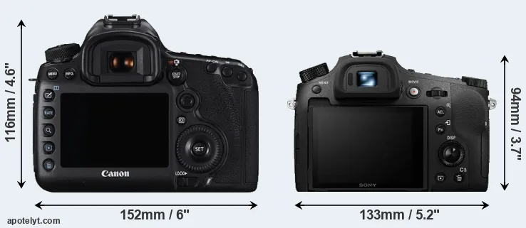 Comparison 5DS or RX10 IV rear