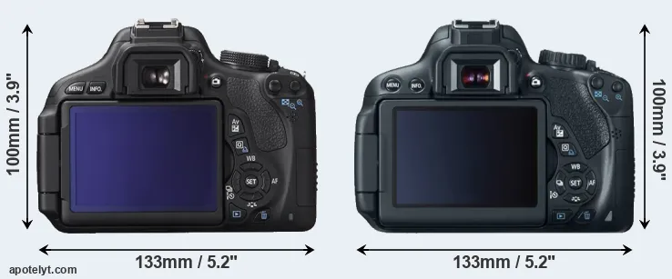 Comparison 600D or 650D rear