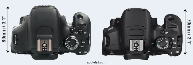 Compare 600D versus 650D top