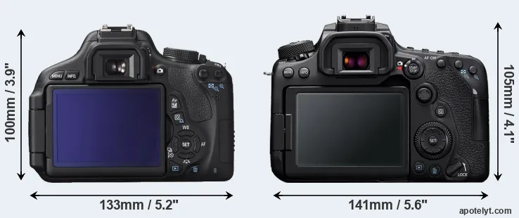 Comparison 600D or 90D rear