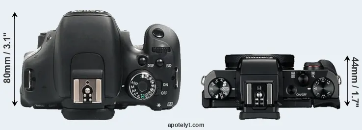 Compare 600D versus G5X top