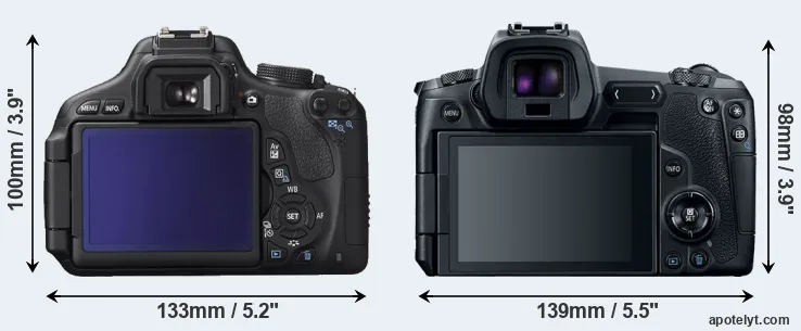 Comparison 600D or Canon R rear