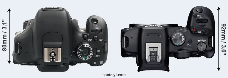 Compare 600D versus R7 top