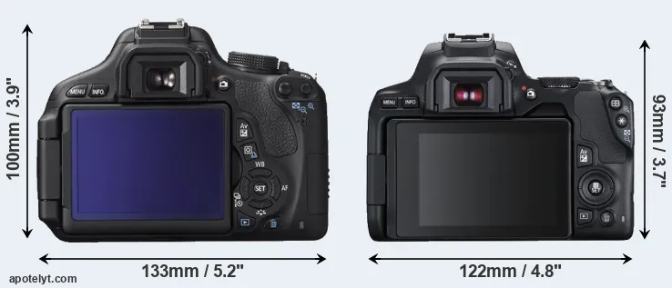 Comparison 600D or SL3 rear