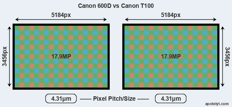 600D versus T100 MP