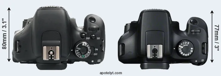 Compare 600D versus T100 top
