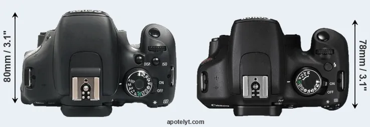 Compare 600D versus T5 top