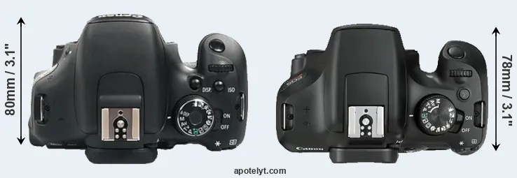 Compare 600D versus T6 top