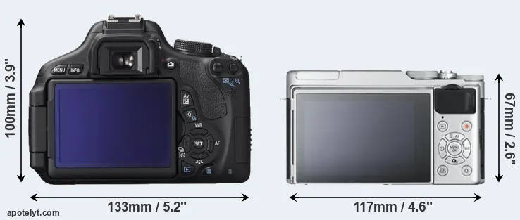 Comparison 600D or X-A10 rear