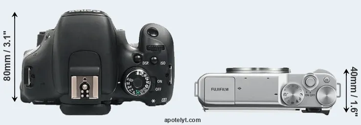 Compare 600D versus X-A10 top