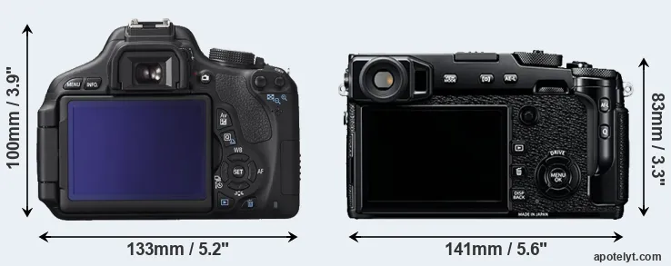 Comparison 600D or X-Pro2 rear