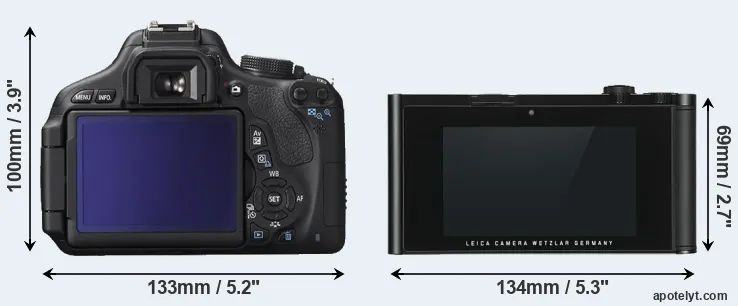 Comparison 600D or TL rear