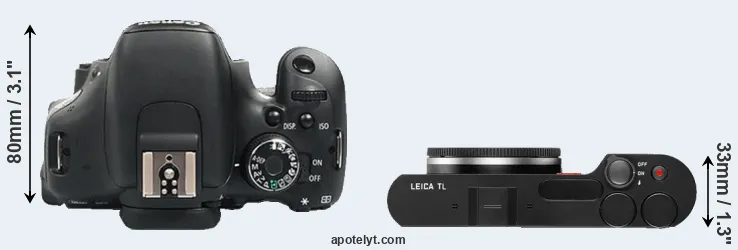 Compare 600D versus TL top