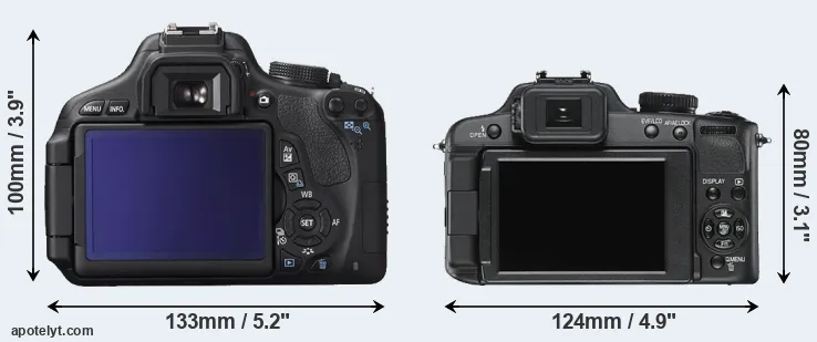 Comparison 600D or V-LUX 2 rear