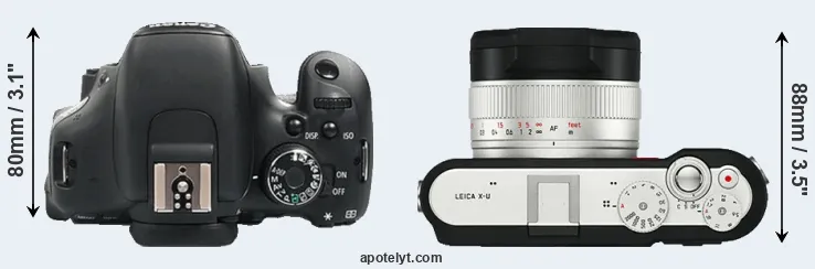 Compare 600D versus X-U Typ 113 top