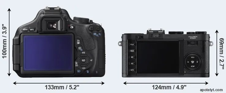Comparison 600D or X2 rear