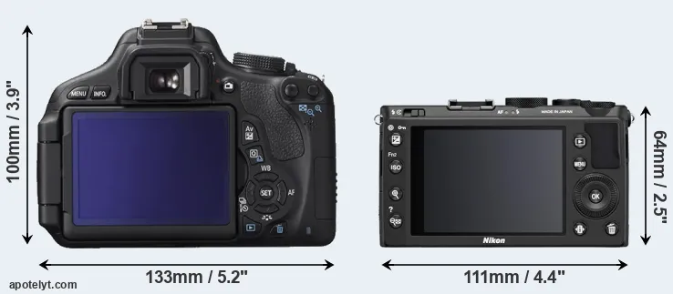 Comparison 600D or Coolpix A rear