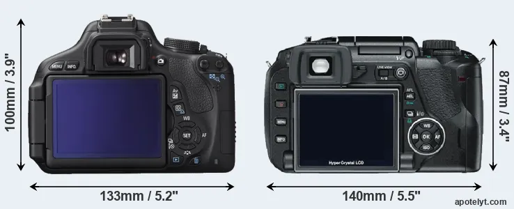 Comparison 600D or E-330 rear