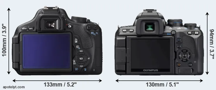 Comparison 600D or E-620 rear