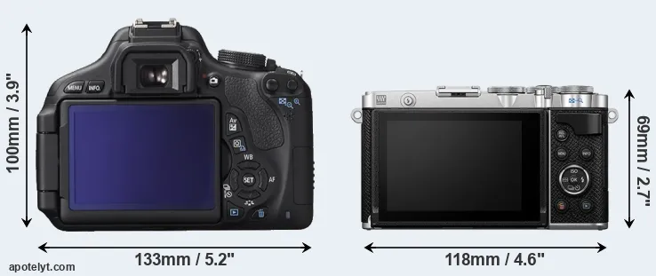 Comparison 600D or E-P7 rear