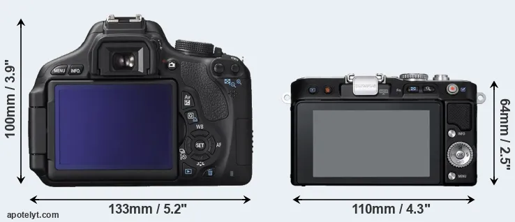 Comparison 600D or E-PL3 rear
