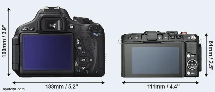 Comparison 600D or E-PL6 rear
