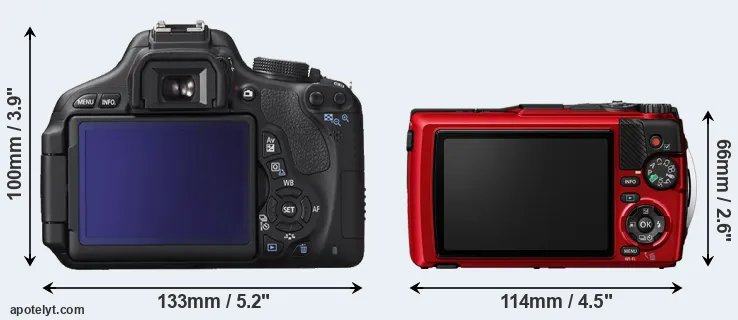 Comparison 600D or TG-7 rear