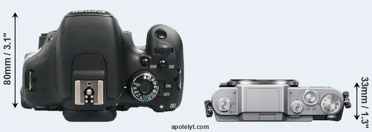 Compare 600D versus GF7 top