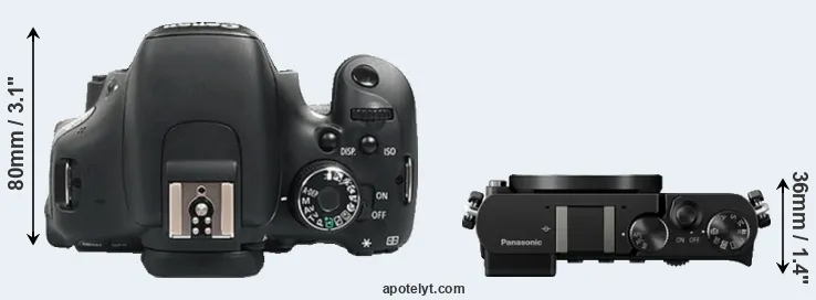 Compare 600D versus GM5 top