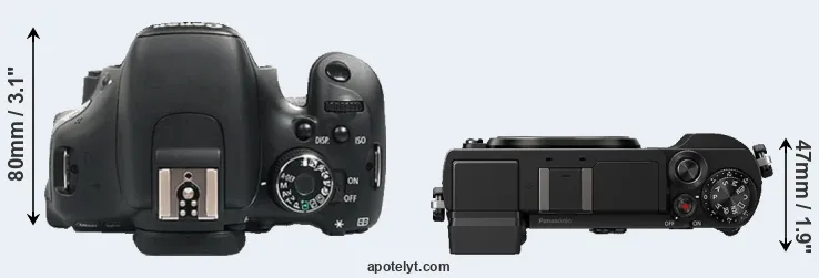 Compare 600D versus GX9 top