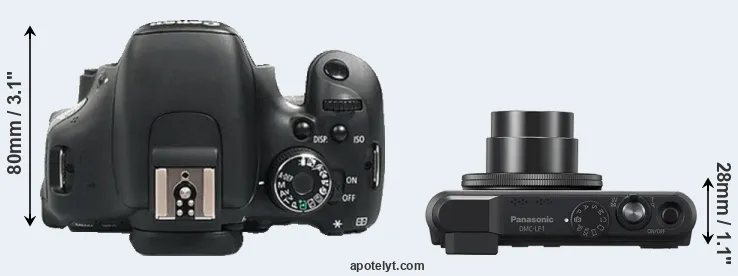 Compare 600D versus LF1 top