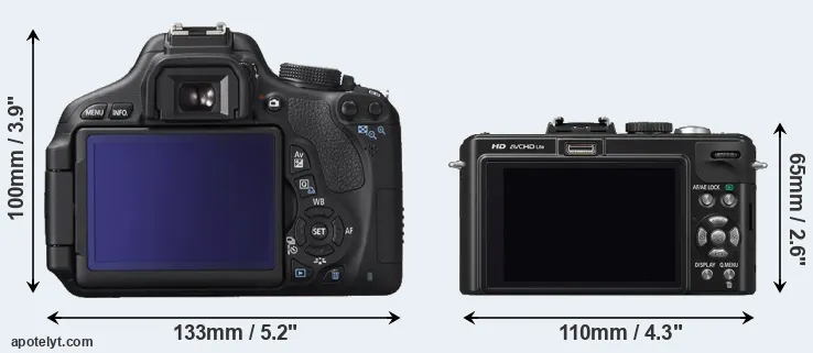 Comparison 600D or LX5 rear