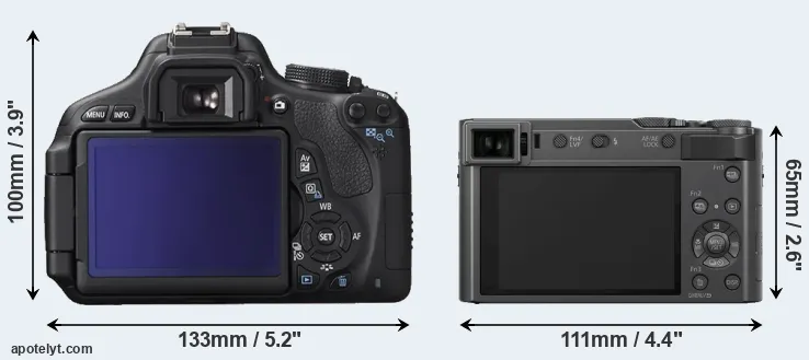 Comparison 600D or ZS200 rear