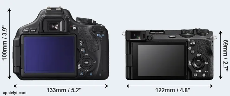 Comparison 600D or A6700 rear